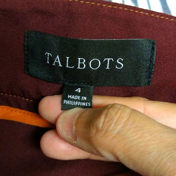 TALBOTS Button Front Wool Blend Pencil Mini Skirt - Picture 5 of 10